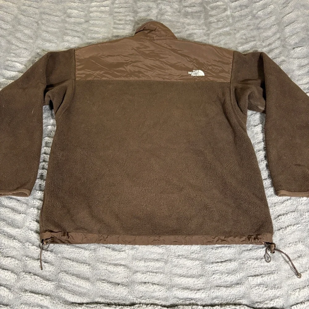 The North Face Denali Mens Large Brown Full Zip Fleece Jacket Mock Neck AQ302